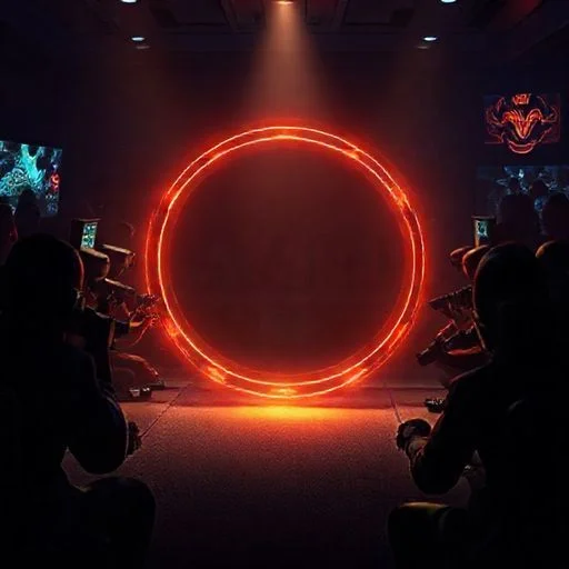 Dramatic, abstract digital landscape representing a grand adventure