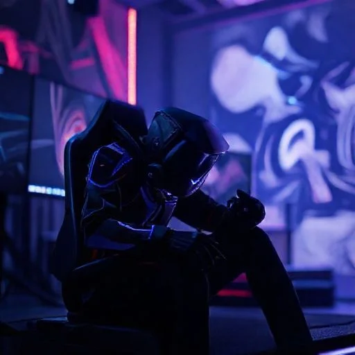 Immersive alien jungle game environment with bioluminescent flora